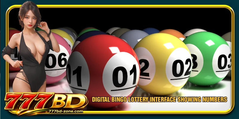 Digital Bingo lottery interface showing numbers