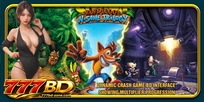 Dynamic crash game BD interface showing multiplier progression